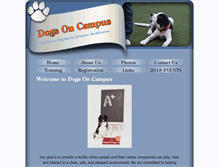 Tablet Screenshot of dogsoncampus.com